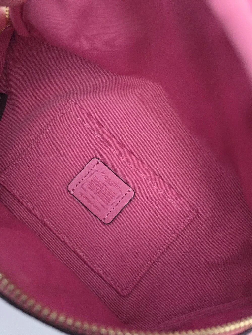 COACH BELT BAG FANNY PACK CROSSBODY PINK PEBBLE LEATHER F48738